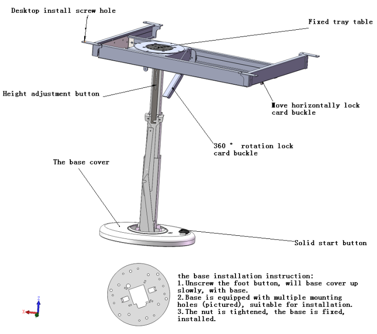 YA-V Caravan Lifting Table Support
